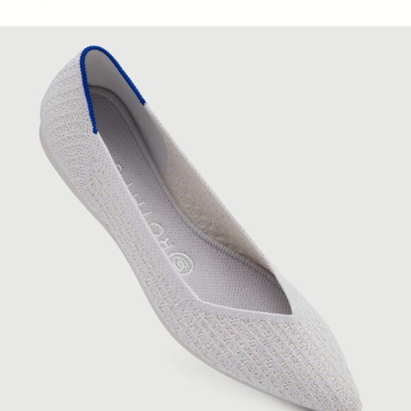 Rothy's Points in "Salt Honeycomb," cream/white, size 8, GUC - Picture 1 of 9